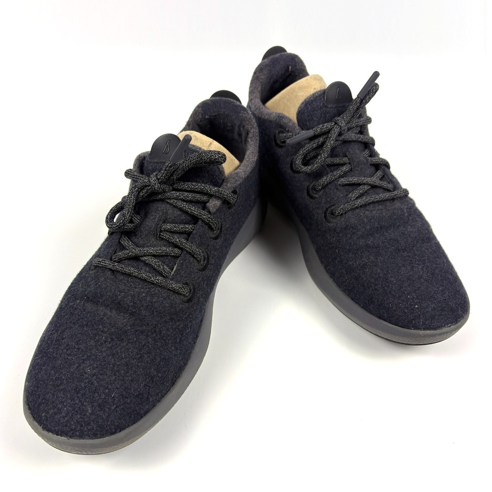 Allbirds‎ Wool Runner Mizzle Shoes Mens Sz 11 Natural Black/Dark Gray with Box